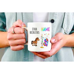 recruiter gift, recruiter mug, recruiter coffee mug, recruiter cup, funny unicorn mug, recruiter gifts, recruiter christ