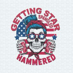 getting star spangled hammered patriotic skull png