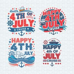happy 4th of july cruise independence day svg png bundle