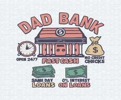 dad bank fatherhood funny daddy svg