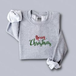 merry christmas gifts sweatshirt, hoodie embroidered