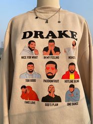 drake best song collection shirt, goat drake shirt 2, it's all a blur tour shirt