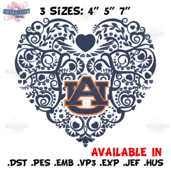 auburn tigers heart embroidery design, sport embroidery, logo sport embroidery, embroidery design,ncaa embroidery