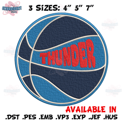 oklahoma thunder logo embroidery design,nba embroidery, sport embroidery, embroidery design, logo sport embroidery.