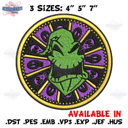 oogie boogie logo embroidery design, oogie boogie logo embroidery, halloween design, embroidery file, digital download.