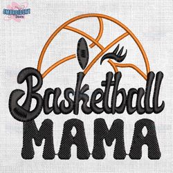 basketball mama machine embroidery design