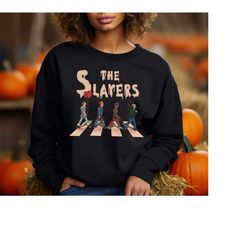 halloween horror movie sweatshirt, the slayers halloween shirt, halloween abbot road shirt, serial killer shirt, horror