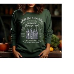 halloween salem annual witches convention sweatshirt, pumpkin season shirt, halloween matching shirt, salem massachusett