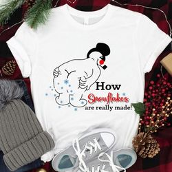 how snowflake are really made, funny snowman shirt, funny christmas shirt, holiday shirt, winter shirt, snowflake maker