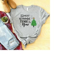 its the most wonderful time of the year shirt, christmas tree shirt, women christmas t-shirt, holiday shirt, christmas