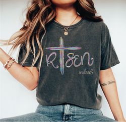 he is risen shirt retro, faith based shirt, jesus shirt, christian easter, bible verse shirt, christian apparel, a330