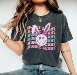 hunny bunny shirt, happy easter day shirt, easter bunny unisex crewneck shirt, a277