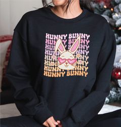 hunny bunny sweatshirt, happy easter day sweatshirt, easter bunny sweatshirt and hoodie, a227