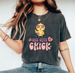one cute chick shirt, happy easter day shirt, easter chick unisex crewneck shirt, a245