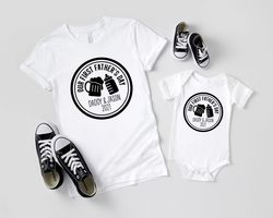 custom fathers day gift, fathers day gift, first fathers day gift, matching shirts for son and father, dad and son match