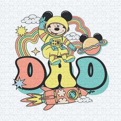cute mickey mouse dad astronaut svg