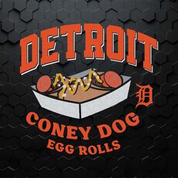 retro detroit coney dog egg rolls svg