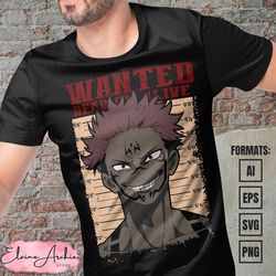premium jujutsu kaisen anime vector t-shirt design template 13