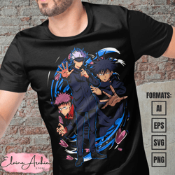 premium jujutsu kaisen anime vector t-shirt design template 20