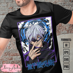 premium jujutsu kaisen anime vector t-shirt design template 22