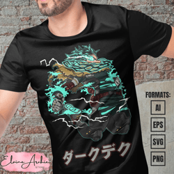 premium midoriya izuku my hero academia anime vector t-shirt design template 6