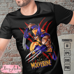premium wolverine vector t-shirt design template