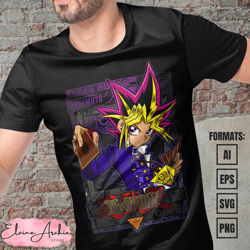 premium yu gi oh anime vector t-shirt design template 3