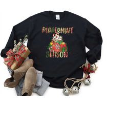 peppermint season shirt, christmas coffee shirt, christmas shirt, coffee lover shirt, christmas latte shirt, gift for co