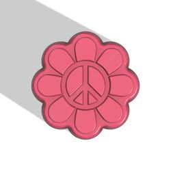 peace flower stl file for vacuum forming and 3d printing