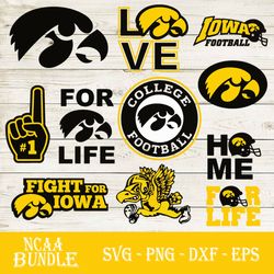 iowa hawkeyes bundle svg, iowa hawkeyes svg, ncaa svg png dxf eps digital file