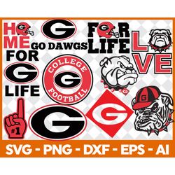 georgia bulldogs svg bundle, georgia bulldogs svg, sport svg, ncaa svg, png, dxf, eps digital file.