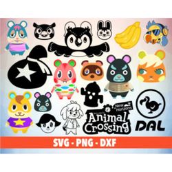 animal crossing svg pack, animal crossing svg, animal crossing clipart, animal crossing vector, animal crossing png