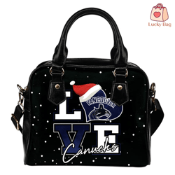love word christmas sweet vancouver canucks shoulder handbags, lady leather handbags