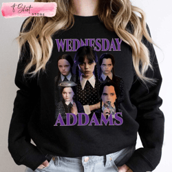 vintage wednesday addams sweatshirt gift for addams family fans, custom shirt