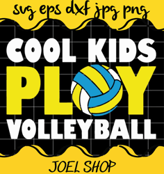 cool kids play volleyball cut file for cricut silhouette machine make