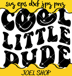 cool little dude svg, father and son svg, smiley face retro svg