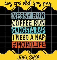 lustig espresso outfit spruch mokka messy bun coffee run cut file for