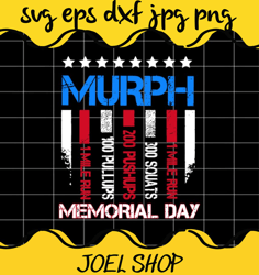 memorial day murph workout cut file for cricut silhouette machine make