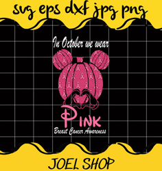 mickey pink breast cancer awareness svg high quality