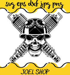 skull mechanic svg, mechanic svg, hard hat svg