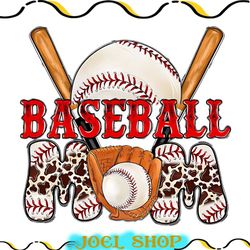 baseball mom png sublimation design