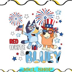 4th of july bluey dog sublimation png