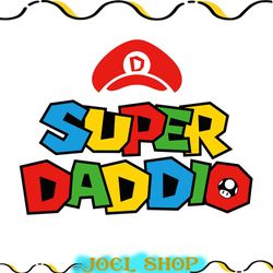 super daddio svg, mario dad svg, daddy svg