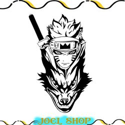 naruto with kurama svg, kurama naruto anime svg, naruto svg