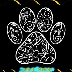 floral paw print svg, dog mom svg, cat lover svg, bear paw svg, popular png, svg files for cricut, silhouette, sublimati