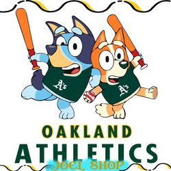 bluey oakland athletics baseball svg