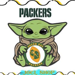 green bay packers baby yoda svg, football svg file, football logo