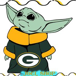 green bay packers nfl baby yoda svg, football svg file, football logo