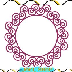 circular frame mandala pattern mother day svg