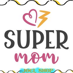 super mom love thunder svg